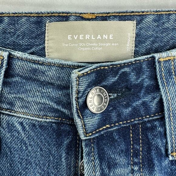 Everlane 90s Cheeky Straight Leg High Rise Jeans Medium Wash Size 27 - Picture 8 of 8